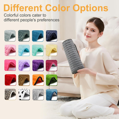 Heating Pad,Heated Blanket,Heating Pad for Back Neck,Grey,24x12 Inch | Electric Heating Pad,Dry/Moist Heat Heating Pads,Heating Pads for Shoulder,Abdomen,Heat Pad for Women Men,Birthday Gift