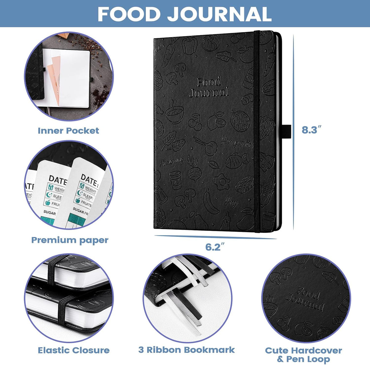 Food Journal - Journal for Women Weight Loss, 5.8" x 8.3