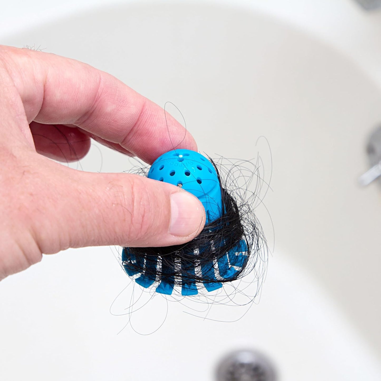 TubShroom Toss 21pk Disposable Bath Tub Drain Strainers - Hair Catcher Snare for Shower Bathtub to Prevent Clogged Drains, Traps Human and Pet Hair, One Year Supply (White)