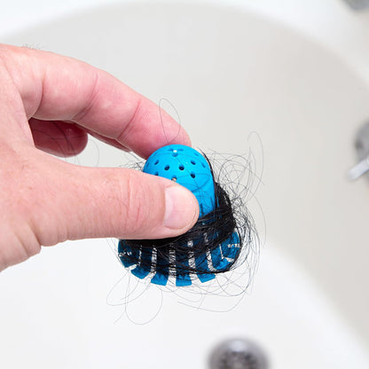TubShroom Toss 21pk Disposable Bath Tub Drain Strainers - Hair Catcher Snare for Shower Bathtub to Prevent Clogged Drains, Traps Human and Pet Hair, One Year Supply (White)