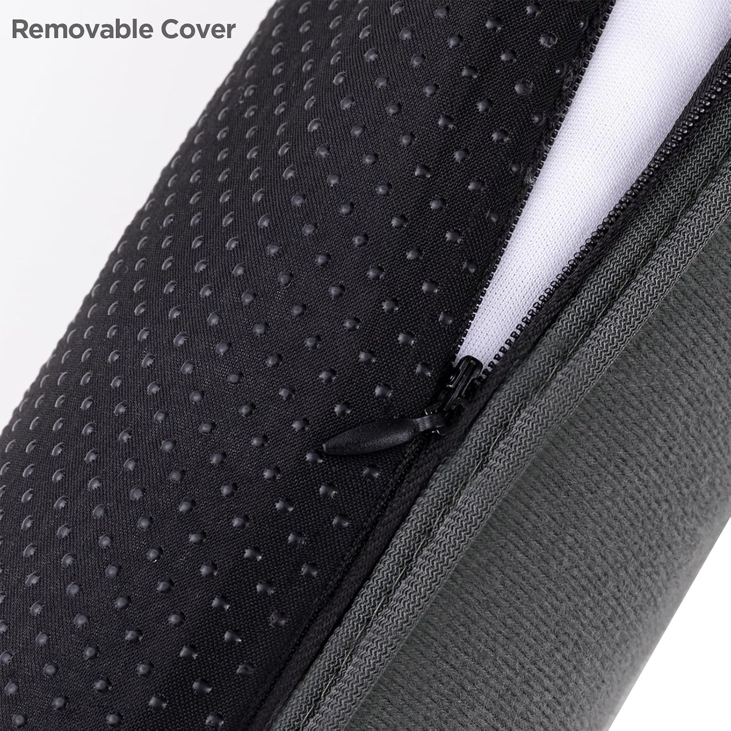 Door Draft Stopper, Removable Washable Cover, 38", Gray | Weighted Gap Filler, Blocks Hot and Cold Air, All-Season Seal, Easy Install, Noise & Wind Blocker, Home Essentials