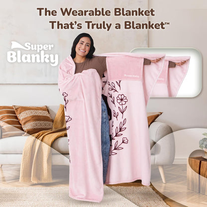 Super Blanky Wearable Blankets for Women & Men, Dorm Room Essentials, Gift for Her, Gifts for Women, Wife Birthday Gift Ideas