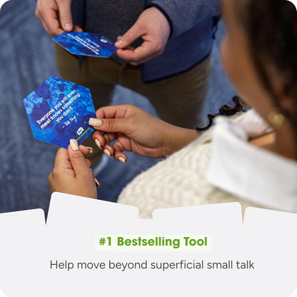 We! Connect, Ice Breaker Conversation Cards for Teams,10+ Activities | 20 fun, 20 deep & 20 self-reflection cards with10-plus activity guides & videos for workplace & education, featured by TEDx