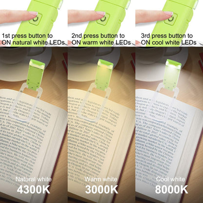 HONWELL Rechargeable Book Light, Clip On LED Reading Lights for Kids Reading in Bed, 3 Brightness Levels Dimmable Bookmark Light for Eye-Protection, Portable Reading Lamp for Bookworms, Travel(Orange)