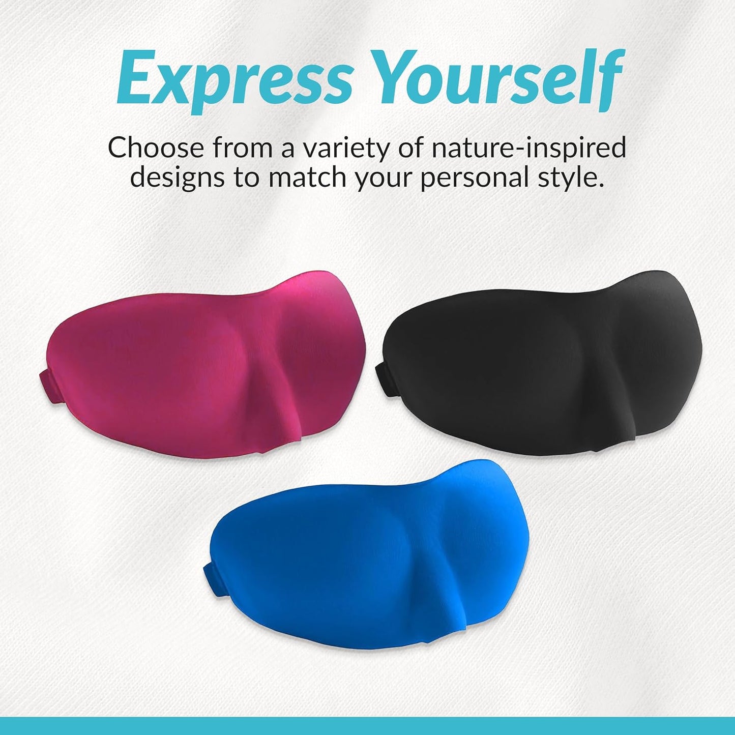 Dream Essentials Sweet Dreams Contoured Sleep Mask Kit, Royal Blue Eye Mask for Sleeping with Travel Pouch, Earplugs, Lash Space, Quick Release Strap, Light Blocking Travel Accessories Gift Set | Royal Blue contoured sleep mask kit with pouch, earplugs,