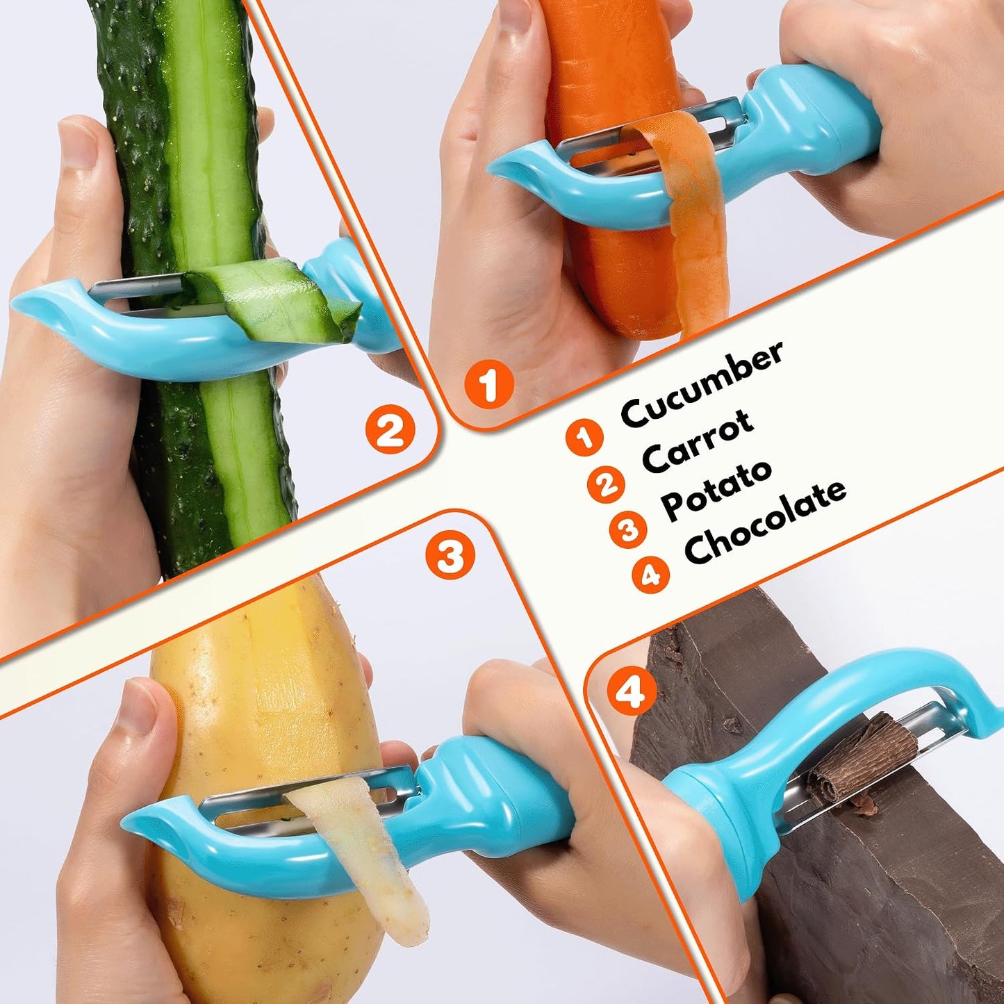 Rainspire Vegetable Peeler Potato Peelers for Kitchen, Sharp Stainless Steel Blades Veggie, Comfortable Handle Fruit Peeler, Carrot Peeler Apple Peeler Dishwasher Safe Black, 1-Pack