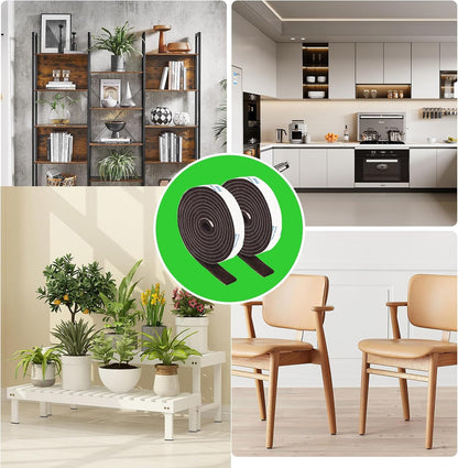 Felt Strips with Adhesive Backing, Felt Tape with Adhesive Backing, Felt Furniture Strips 2 Pack Roll 1/2x 60 Inches Black, Felt Strips for Furniture