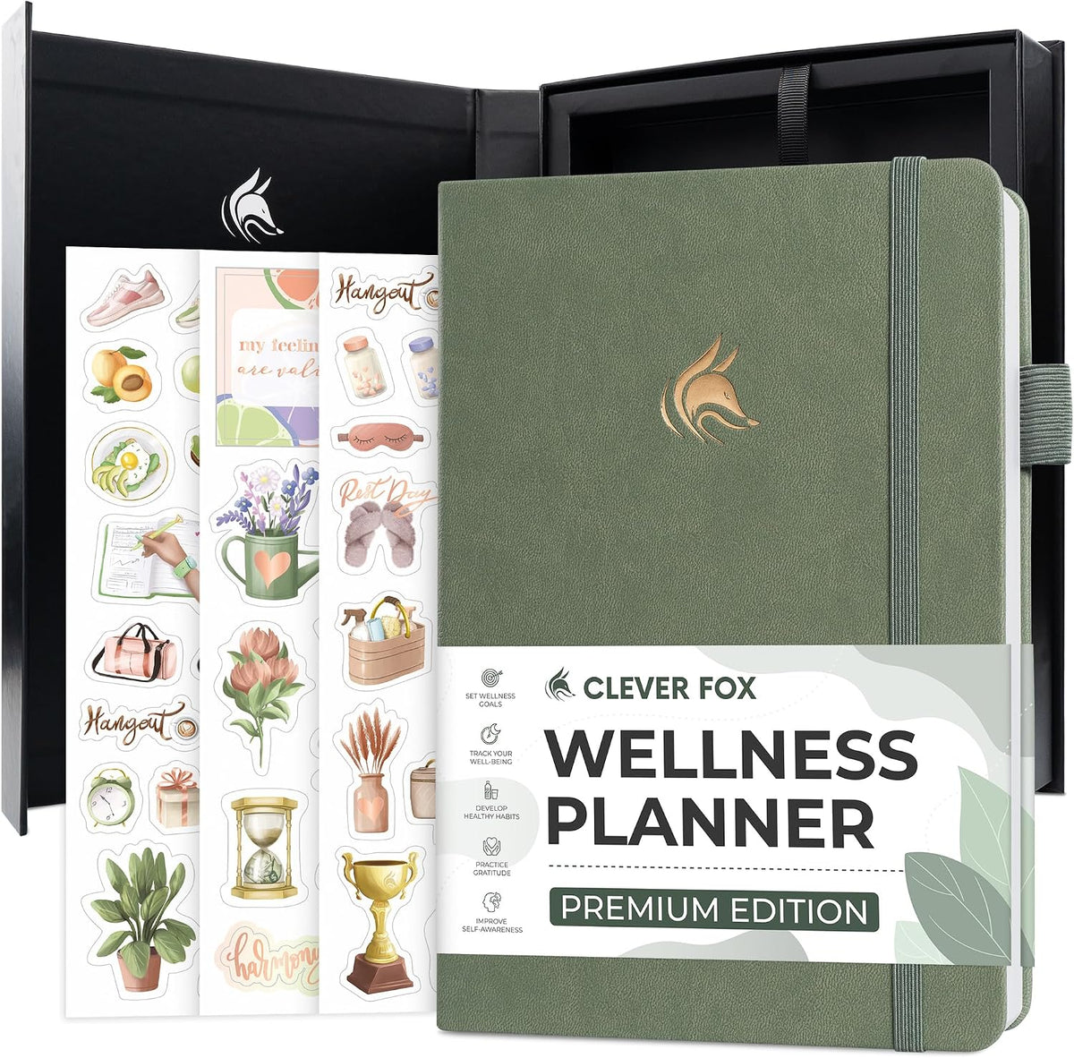 Clever Fox Wellness Journal Premium for Women, Workout & Food Light Pink