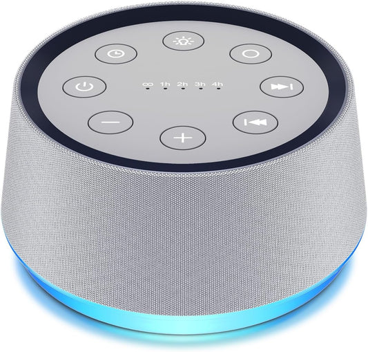 Brown Noise Sound Machine Alarm Clock for Bedroom Small White Noise Machine with 30 Soothing Sound Plug in Bedside Clock with NightLight Battery Backup 15 Wake up Sound Clock for Teen Heavy Sleeper