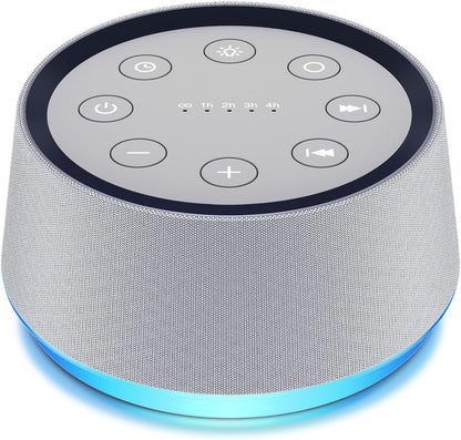 White Noise Alarm Clock Sound Machine for Bedroom Small Brown Noise Machine with 30 Soothing Sound Plug in Bedside Clock with NightLight Battery Backup 15 Wake up Sound Clock for Kids Heavy Sleeper