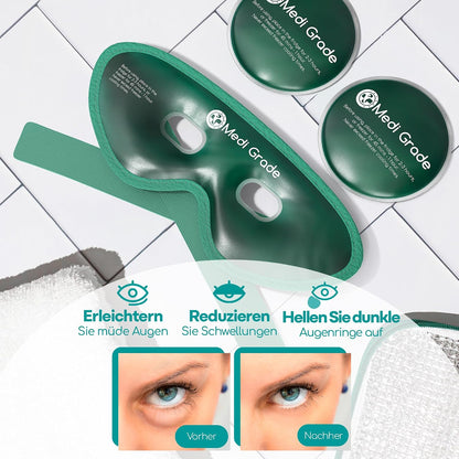 Medi Grade Cooling Eye Mask for Dark Circles and Puffiness, 2 Gel Eye Pads