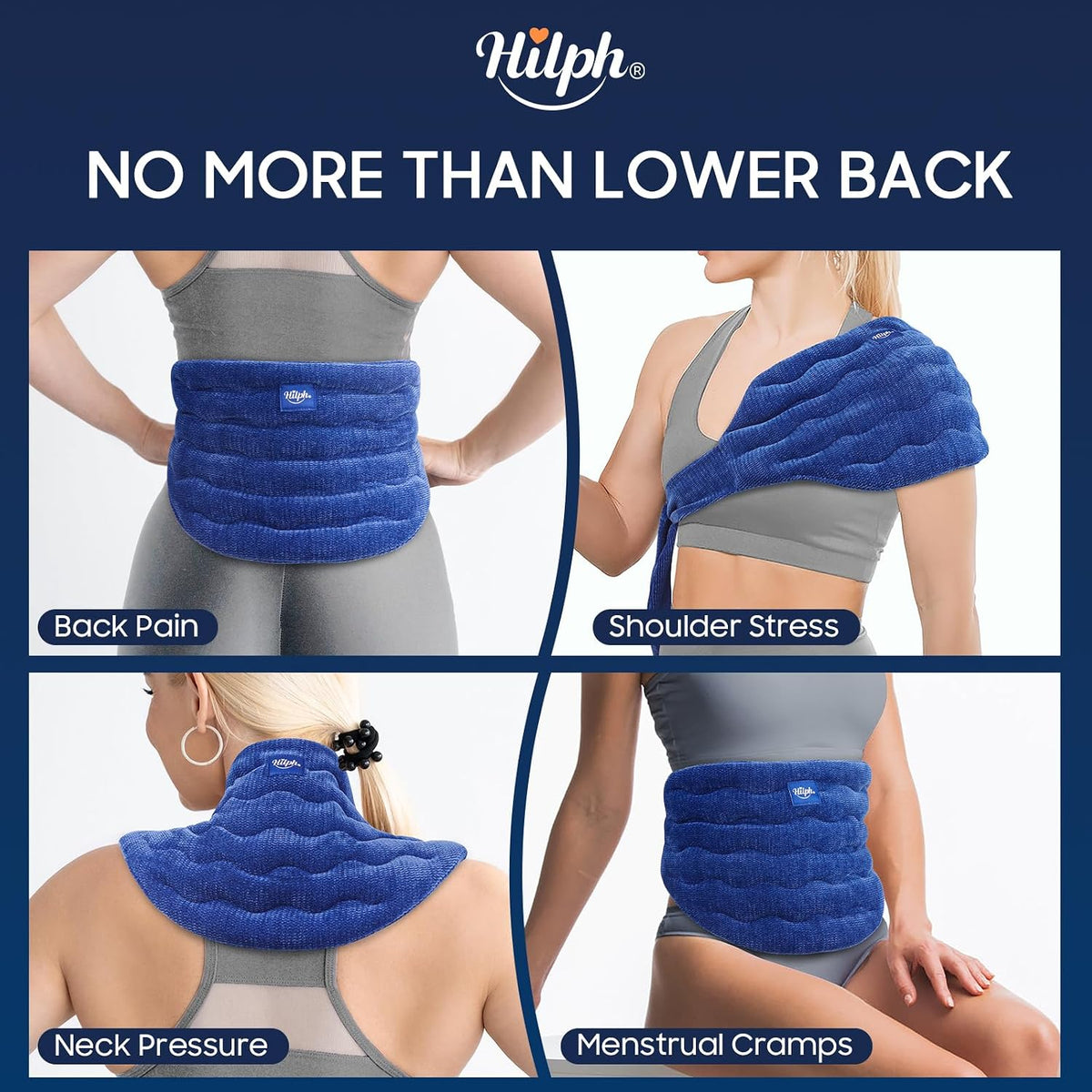 Hilph Heating Pad for Back Microwavable, Moist Heat Low Back Pain Relief