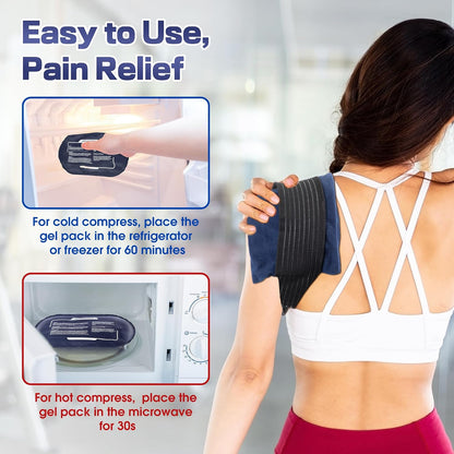 6 Pack Hot and Cold Gel Ice Packs for Injuries Reusable for Pain Relief