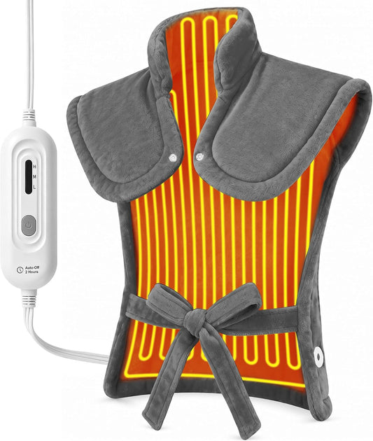 Tefici Electric Heating Pad for Back, Neck & Shoulders, 24"×33", Ultra Soft