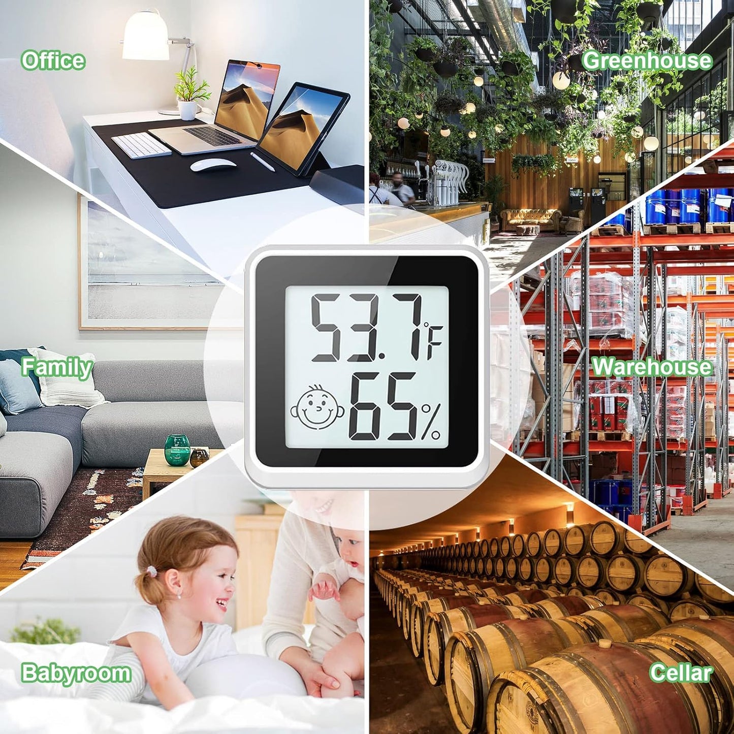 Indoor Humidity Meter Hygrometer 4Pack, Room Thermometer for Accurate Room Temperature Monitor, Digital Hygrometer with Indoor Thermometer for Home, Baby Nursery, and Humidity Sensor Enhanced Comfort