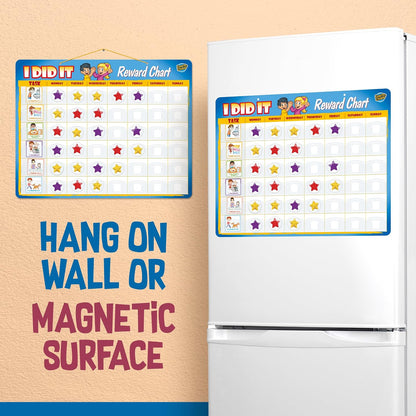 Behavior Reward Chart System - Pad with 26 Chore Charts for Kids, 2800 Stickers to Motivate Responsibility & Good Habits