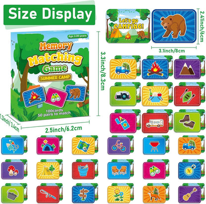 gisgfim 100 PCS Memory Matching Game Famous Paintings Concentration Memory Card for Adults Learning Educational Game A Fun & Fast Artworks Theme Matching Games