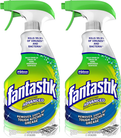 Fantastik All Purpose Cleaner, Multipurpose Surface Cleaner & Kitchen Grease Removal, Packaging Designed to Prevent Leakage and Breakage, Fresh Scent, 32 Fl Oz