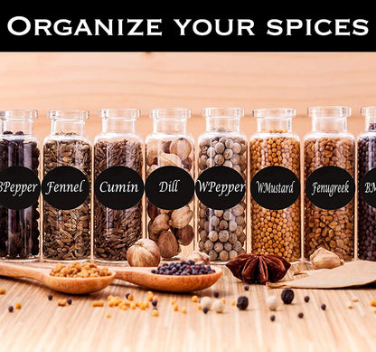 Chalkboard Jar Labels for Canning Mason Jars Premium Reusable Stickers Glass Chalk + 2 Large Erasable Markers (120 Labels)