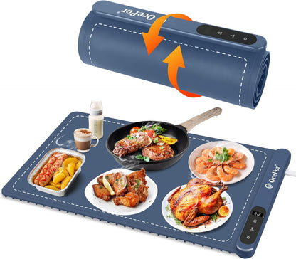 Warming Mat for Food,36"x16" Large Food Warmer Mats for Countertop (Gray)