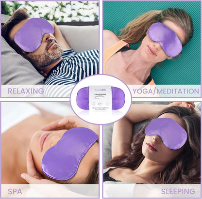 SuzziPad Hot & Cold Lavender Eye Pillow for Relaxing, Purple, 6 Packs | Washable Weighted Yoga Eye Mask For Meditation, Dry Eye Soothing & Sleep; Blocks Light, Soothes Migraines & Ocular Discomfort