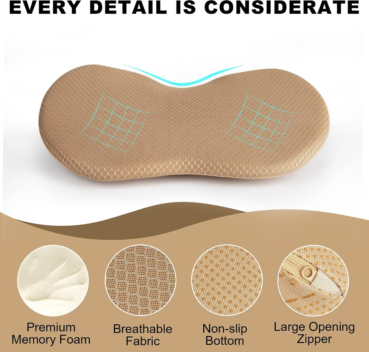 Livtribe Car Seat Cushion, Comfortable Wedge Seat Cushions for Long Driving