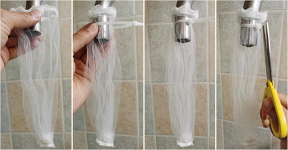 50 Pcs Washing Machine Hose Lint Snare Traps Washer Laundry Sink Drain Filter with Cable Ties
