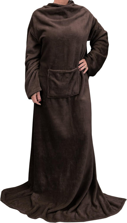 Catalonia Wearable Blanket with Sleeves for Women & Men, Fleece Wrap Throw | Cozy Sleeve Design for Hands-Free Comfort, Perfect for Reading, TV Time & Relaxing, Christmas & Birthday Gift