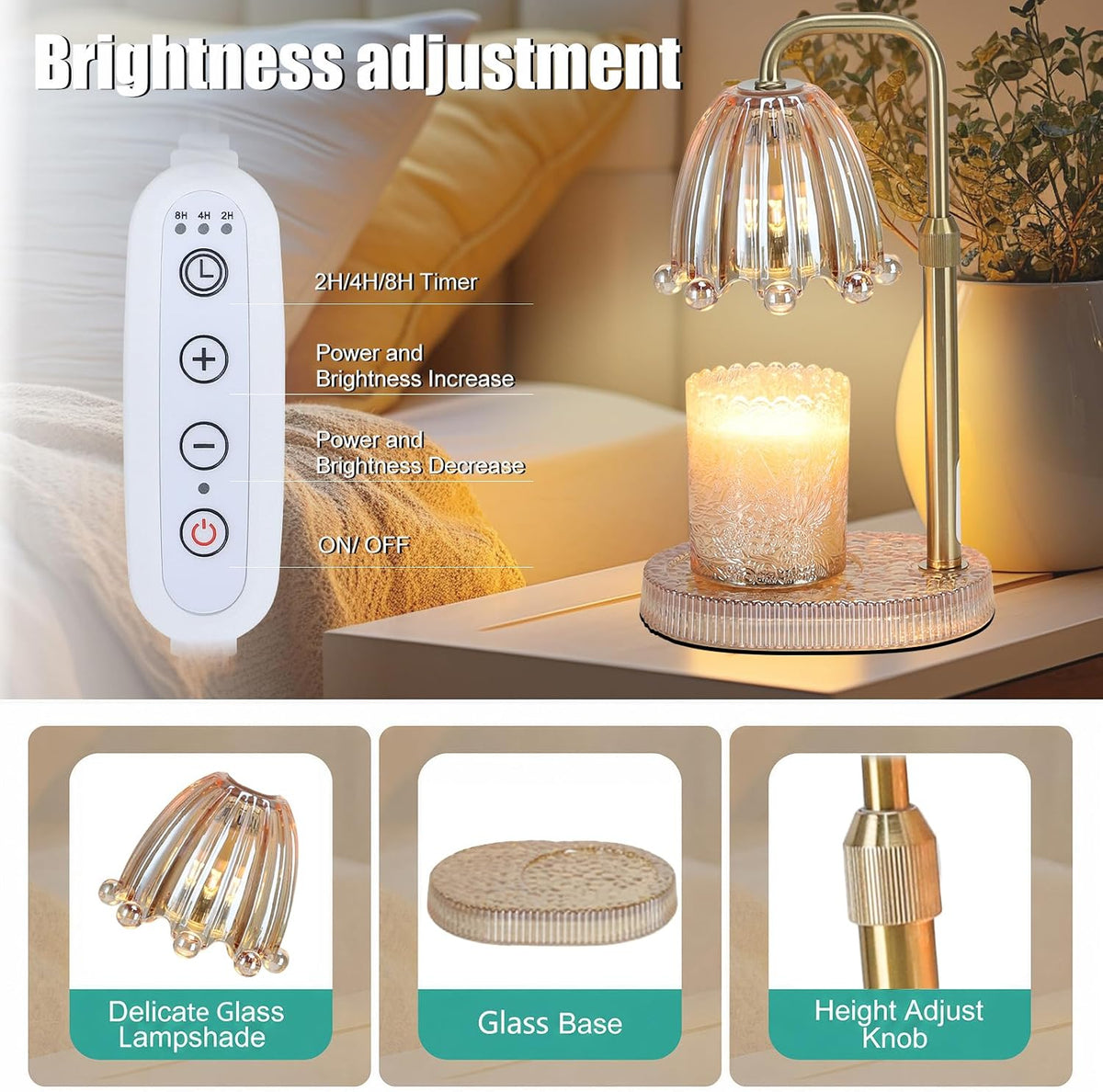 Candle Warmer Lamp with Timer,Birthday Gifts for Women