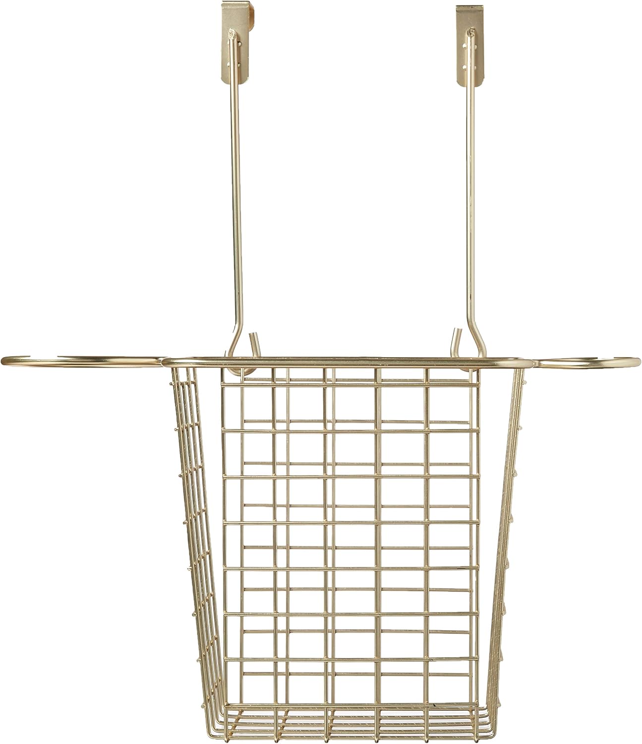 Spectrum Grid Over the Cabinet Styling Station (Satin Nickel) - Tall Bathroom & Under Sink Organizer for Hair Dryer, Beauty Tools, Accessories, & Home Essentials