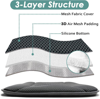 AEROiVi Car Seat Cushion Breathable Mesh Non-Slip Comfort Seat Truck Office | Car Seat pad for Driving 3D Air Mesh Car Seat Protector Works with Truck SUV and Office Chair Home Quick Drying Washable