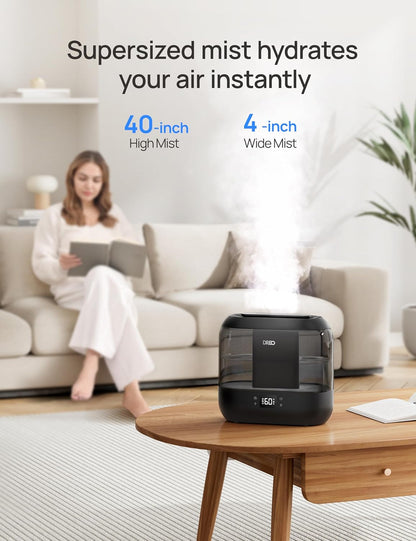 DREO Smart Humidifiers for Bedroom, 4L Cool Mist Humidifier