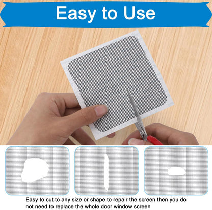 2026 New Strong Adhesive Screen Repair Tape, Screen Repair Kit Window Screen Repair Tape, Fiberglass Screen Tape Mesh Repair Suitable (5cm x 200cm) for mesh Doors and Windows Gray