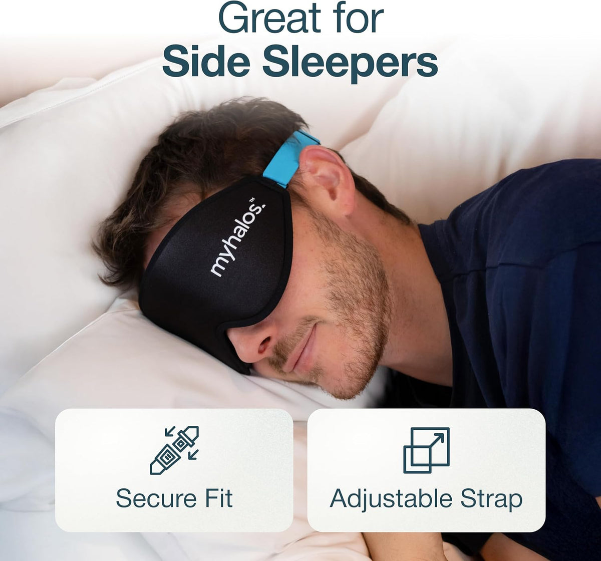 MyHalos® Sleep Mask for Men and Women, 3D Blackout Eye Masks for Sleep