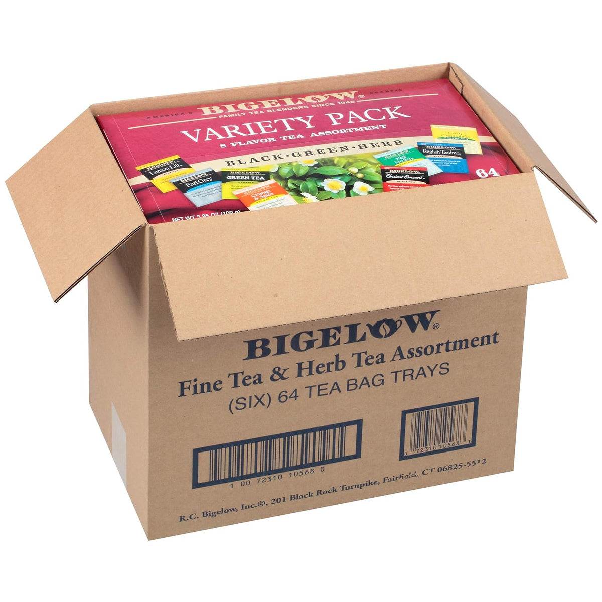 Bigelow Tea, Caffeine Free, 6 Flavor Herbal Tea Variety Pack, Pack of 6