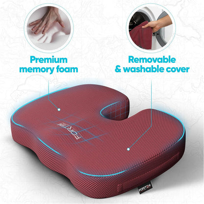 FORTEM Seat Cushion, Office Chair Cushion for Tailbone Sciatica Pain Relief