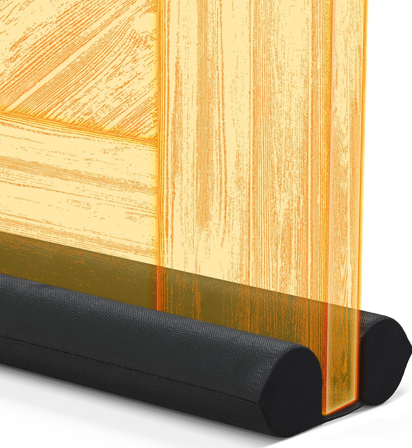 Everlasting Comfort 2 Sided Door Draft Stopper for Bottom of Door - Keeps Cold Air in & Heat Out, 100% Sound Proofing Strip Gap Filler, Quick Install Noise Blocker Sweep for Home - Fits 30"- 36" W