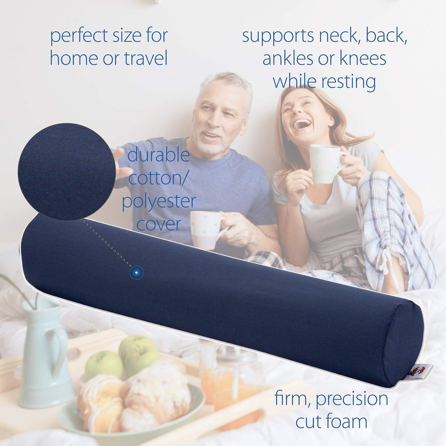 Core Cervical Foam Roll for Neck Support & Sleeping Alignment, 20x 3, Gent | Cervical roll supports the natural curve of the neck for comfortable sleeping, resting and travel.