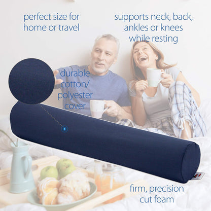 Core Cervical Foam Roll for Neck Support & Sleeping Alignment, 20x 3, Gent | Cervical roll supports the natural curve of the neck for comfortable sleeping, resting and travel.
