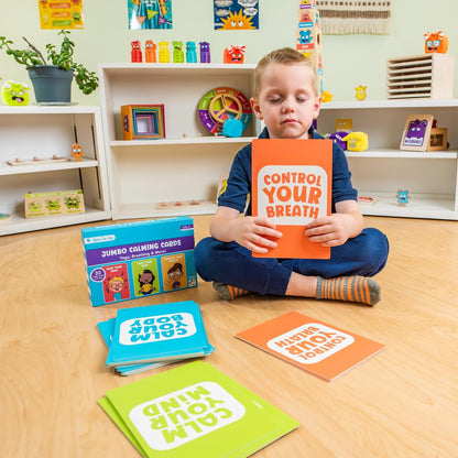 Open The Joy Jumbo Calming Cards, SEL Mindfulness Cards for Kids 3+