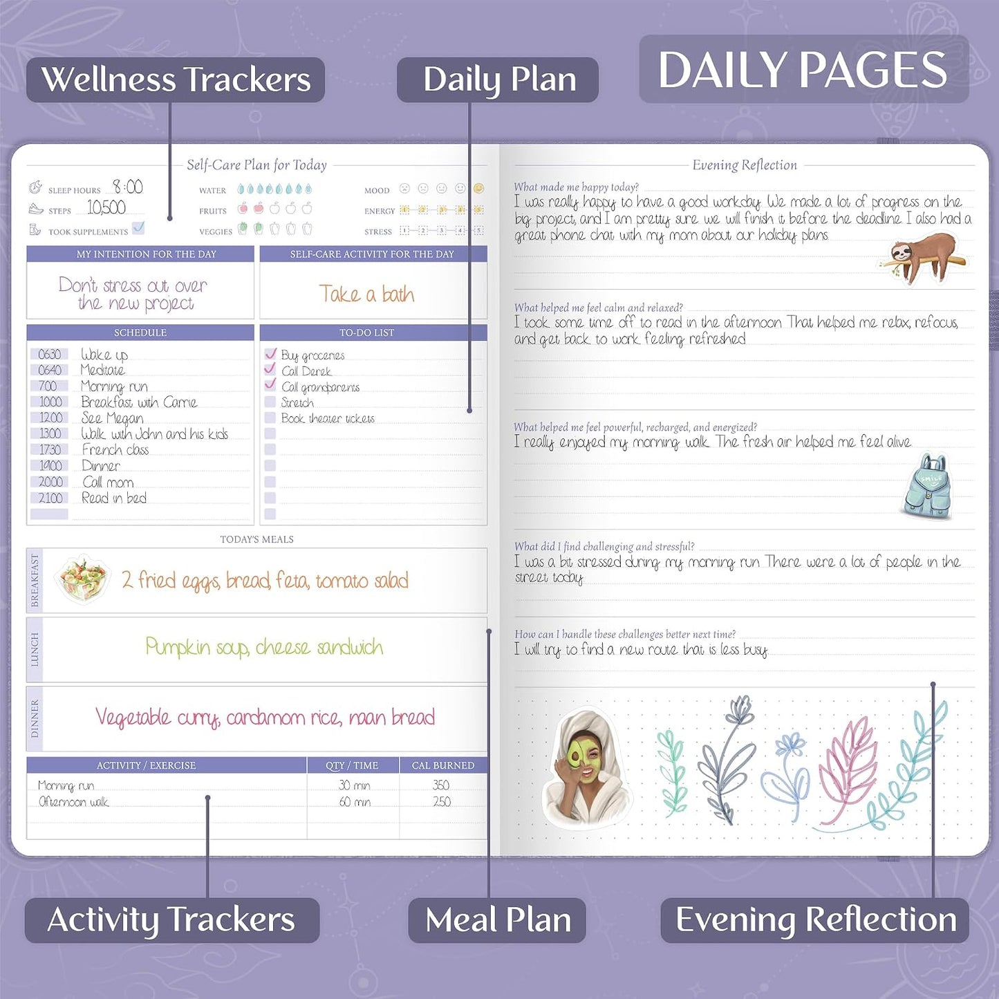 Legend Self-Care Journal – Guided Daily Reflection Journal to Support Mental & Physical Health – Daily Mood, Meditation & Personal Development Notebook – 7.1x10.5”, Lasts 3 Months (Turquoise)