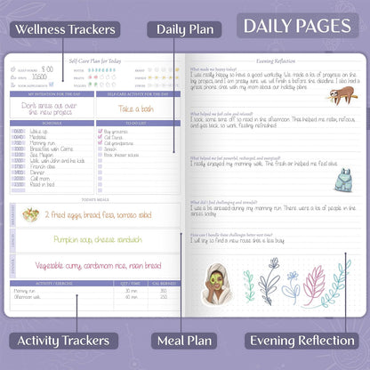 Legend Self-Care Journal – Guided Daily Reflection Journal to Support Mental & Physical Health – Daily Mood, Meditation & Personal Development Notebook – 7.1x10.5”, Lasts 3 Months (Turquoise)