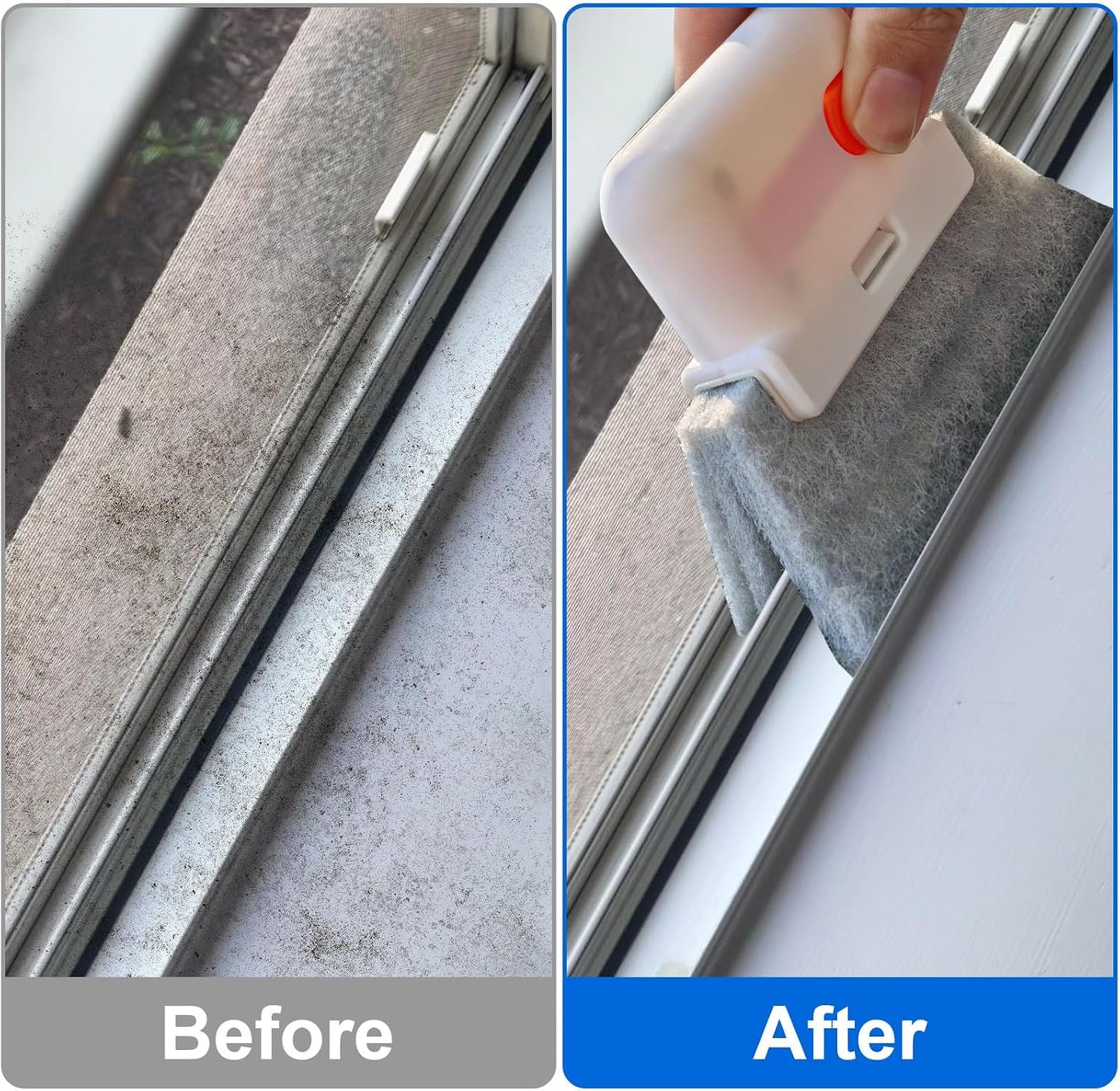 Window Track Cleaning Tools,Window Sill Cleaner Tool Kit,10 Pcs | Sliding Door Track Cleaner,Groove Crevice Seal Cleaning Brush for Tile Lines/Shutter/Car Vents/Air Conditioner/Keyboard
