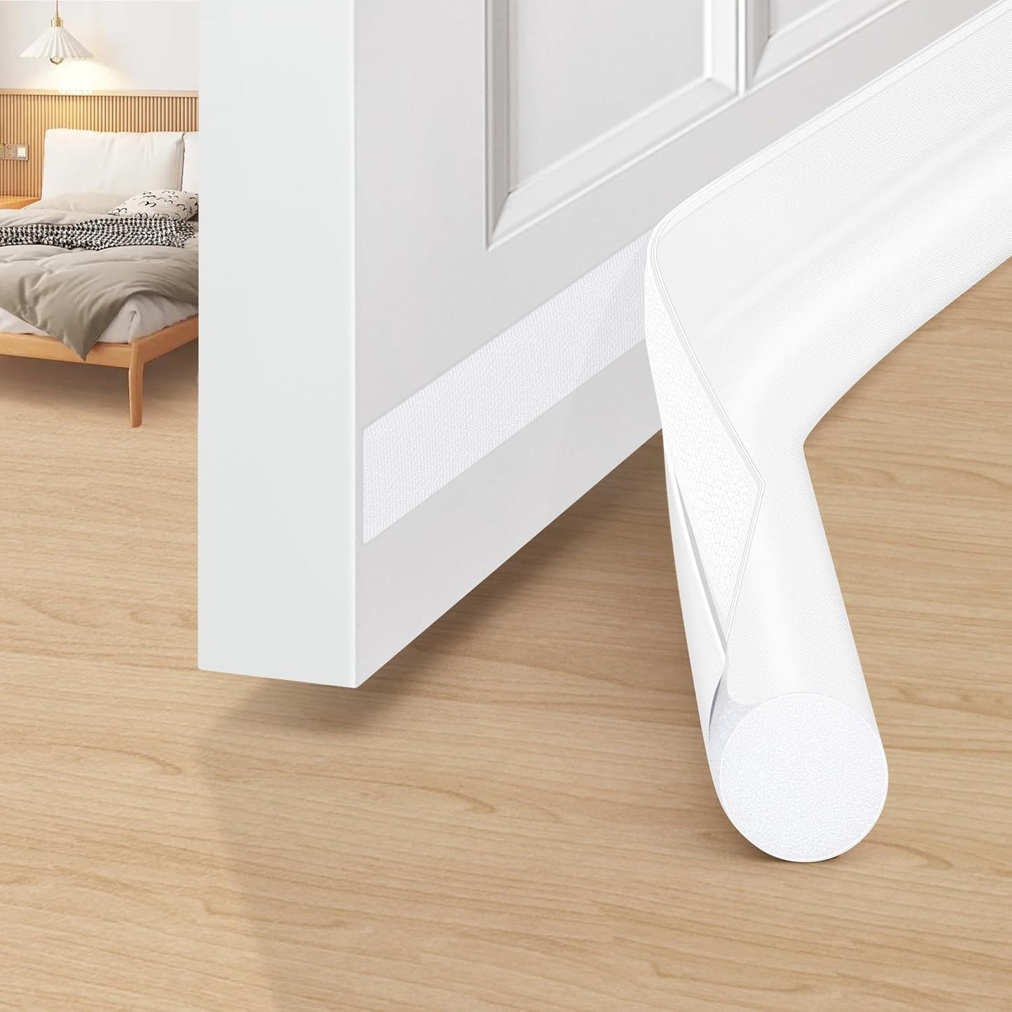 MAXTID Door Draft Stopper 36 Inch Black Adjustable Door Draft Blocker Front Door Draft Guard for Bottom of Doors Weather Stripping Door Seal Strip