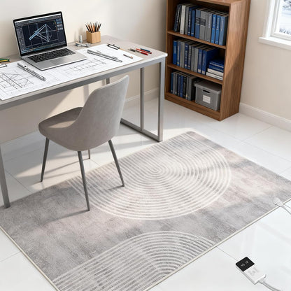 Electric Heated Carpet 35x55in Soft Plush Heating Rug 450W CX | Instant Warmth in 30s, 60 Heat Levels 12h Timer, Energy Efficient Safety Protection Ideal for Home Office Playroom 120V
