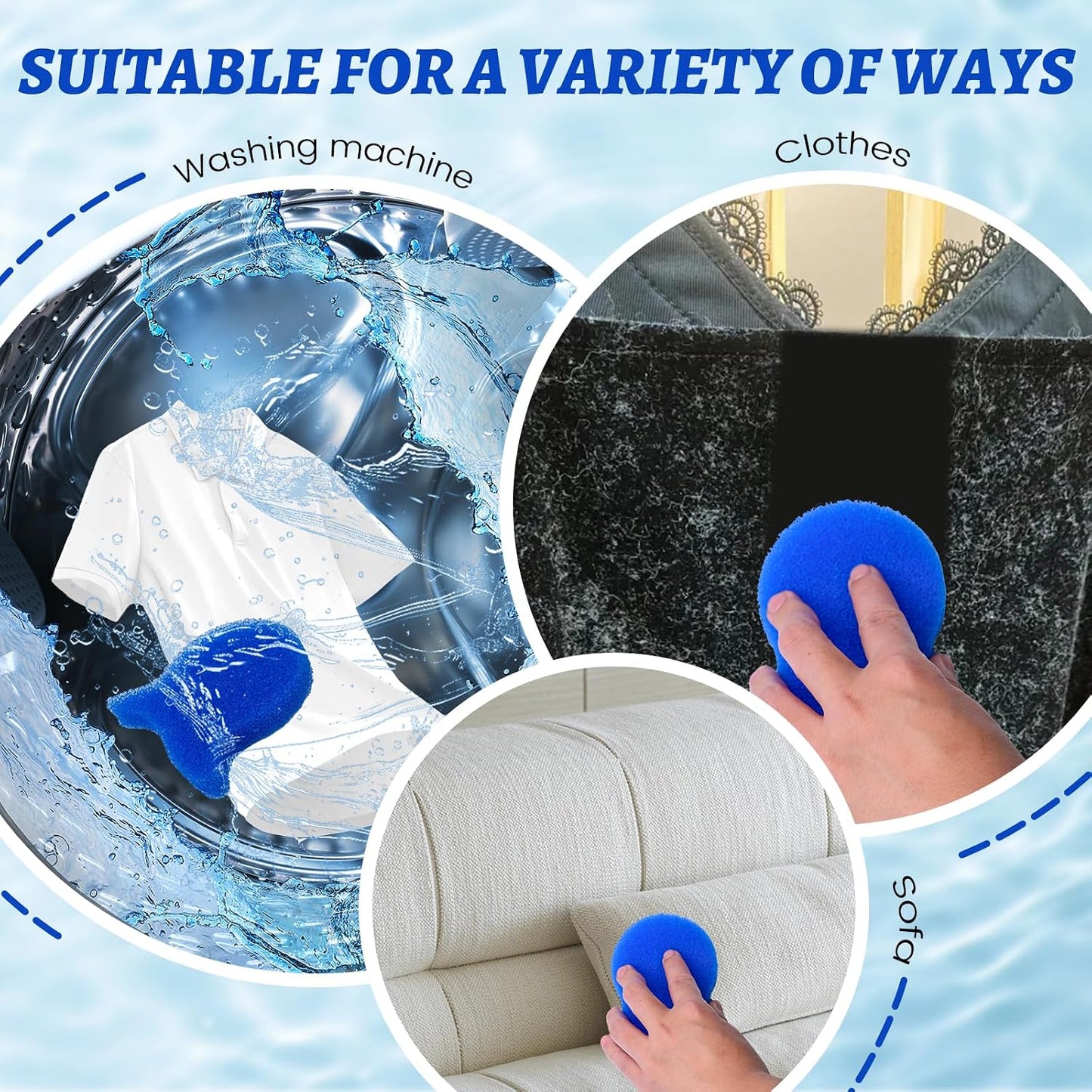 Pet Hair Remover for Laundry - Reusable Dryer Pet Hair Balls,Effortlessly Removes Dog Cat & Dog Hair from Clothes in Washing Machine Hair Catcher(4Pcs)