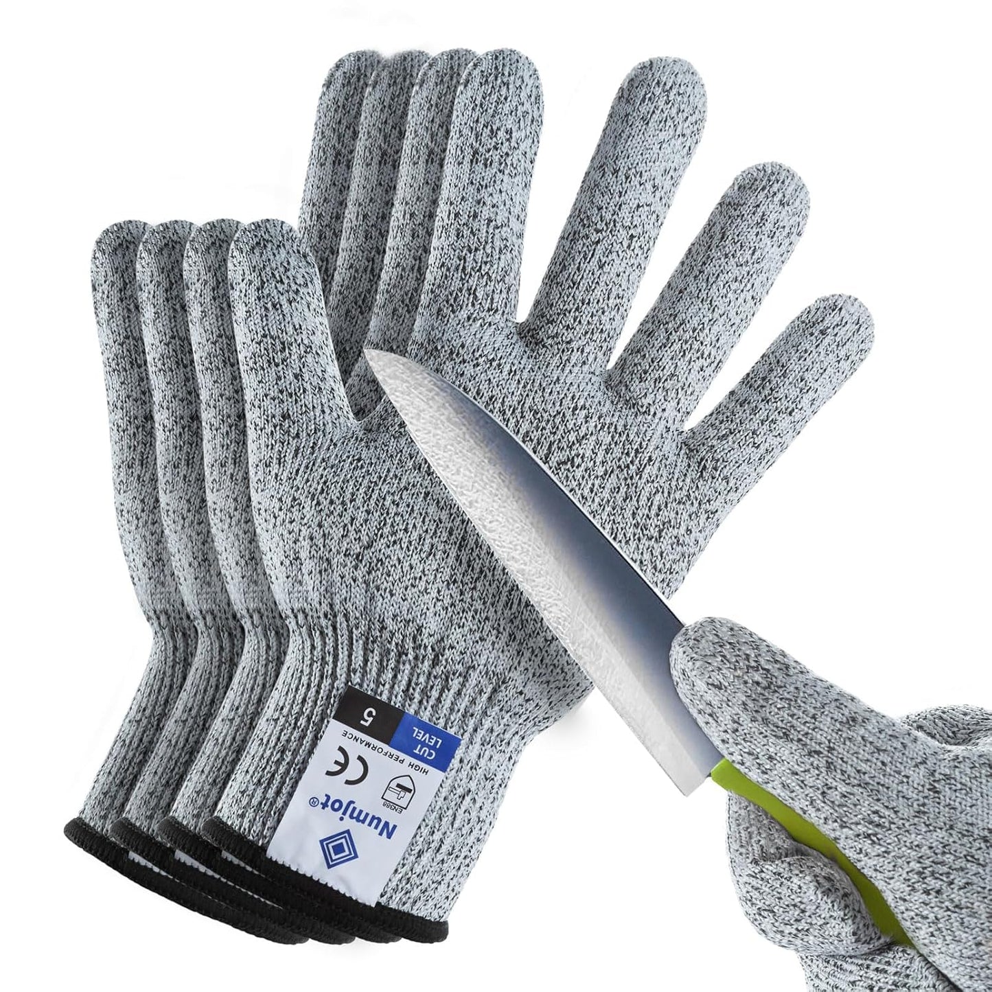 Cutting Gloves, Food Grade Level 5 Protection, Safety Kitchen Cut Gloves for Oyster Shucking, Fish Fillet Processing, Mandolin Slicing, Meat Cutting and Wood Carving. (Violet-Medium 2 Pairs)