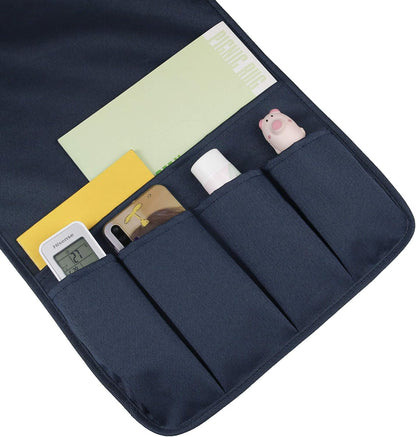 5 Pockets Remote Control Holder, Magazine Rack, Space Saver Organizer, Draped Over Sofa, Couch, Recliner Armrest
