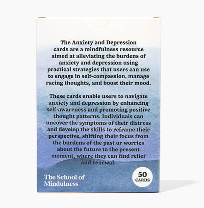 The School of Mindfulness- Mindfulness Coping Skills Series Deck, for Depression and Anxiety, Anger Management, and Cravings and Triggers (Anger Management)