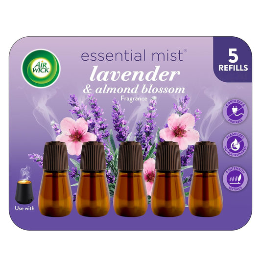 Air Wick Essential Mist Refill, 5 ct, Apple Cinnamon Medley, Essential Oils Diffuser, Air Freshener